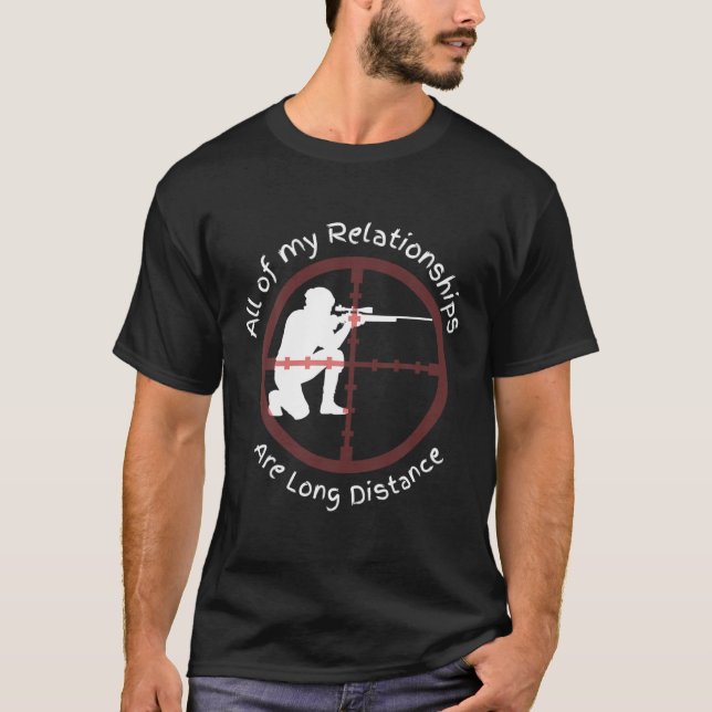 Skämtning av långvarig Avstånd relation T Shirt (Framsida)