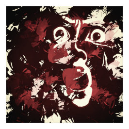 skämtsam ansikte fototryck