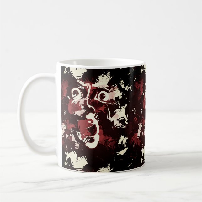 skämtsam ansikte kaffemugg (Vänster)