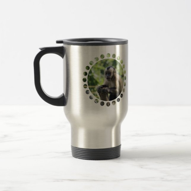 Skämtsam apatravel mug resemugg (Vänster)