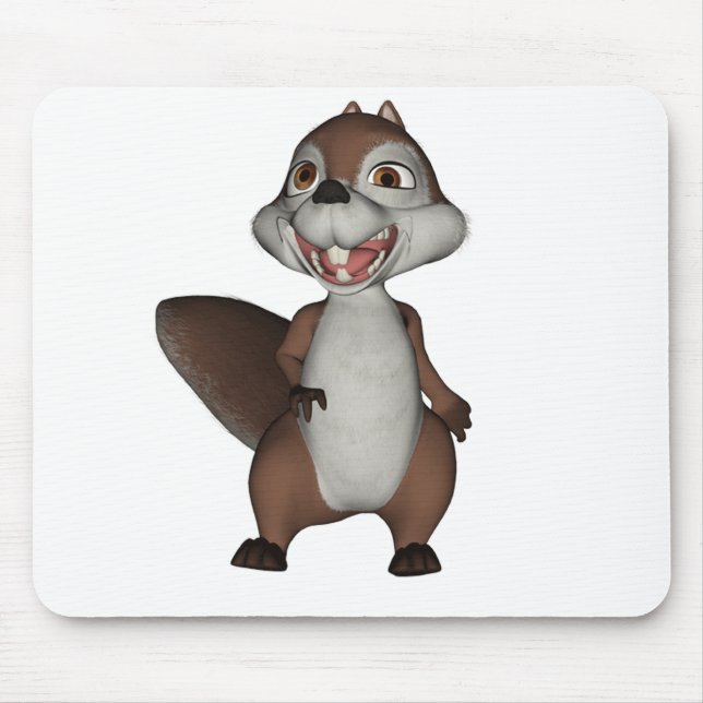 Skämtsam ekorre Mousepad Musmatta (Framsidan)