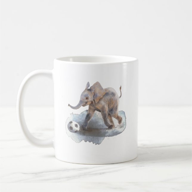 Skämtsam elefant 11 uns klassikermugg kaffemugg (Vänster)