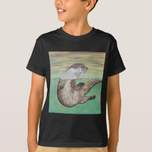 Skämtsam floduttermålning tee