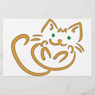 Skämtsam kattunge brevpapper
