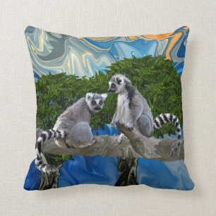 Skämtsam lemur-ick kudde