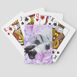 Skämtsam "Pippa" purpurfärgad blommigt Kortlek