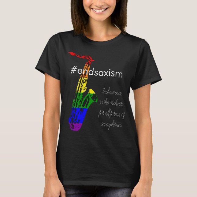Skämtsam pro saxofondesignsax-pride t shirt (Framsida)