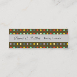 Skämtsam yster rolig gullig modern färgrik polka mini visitkort