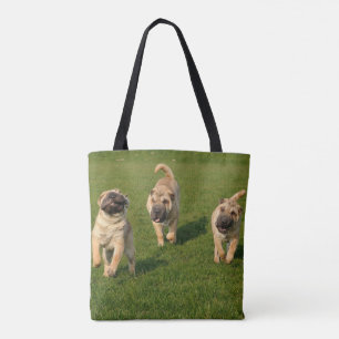 Skämtsamma Shar Pei valpar Tygkasse