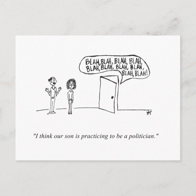 Skämtteckning vykort (Framsida)