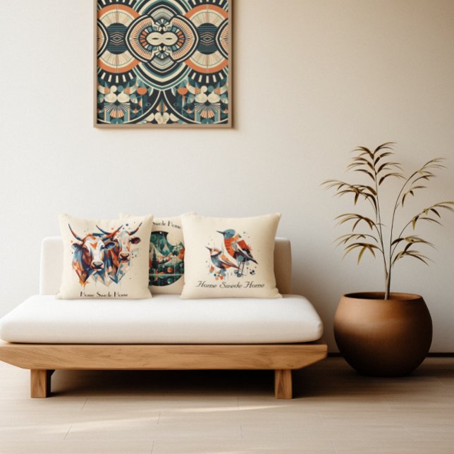 Skandi Farmhouse Cattle, anpassningsbar Kudde (Skapare uppladdad)