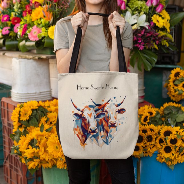 Skandi Farmhouse Cattle, anpassningsbar Tygkasse (Skapare uppladdad)