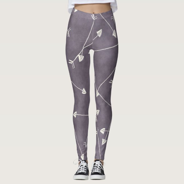 Skandi grått-pilar leggings (Framsida)