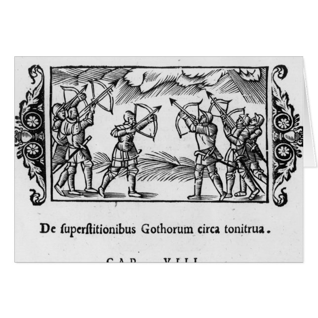 Skandinav genom att använda deras pilar hälsningskort (Framsidan Horizontal)