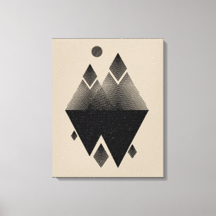Skandinav inspirerad triangeldesign canvastryck