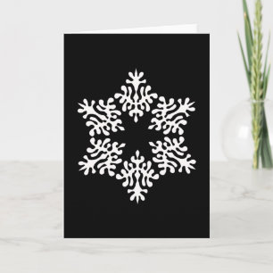 Skandinavård Vit jul Snowflake Helgkort