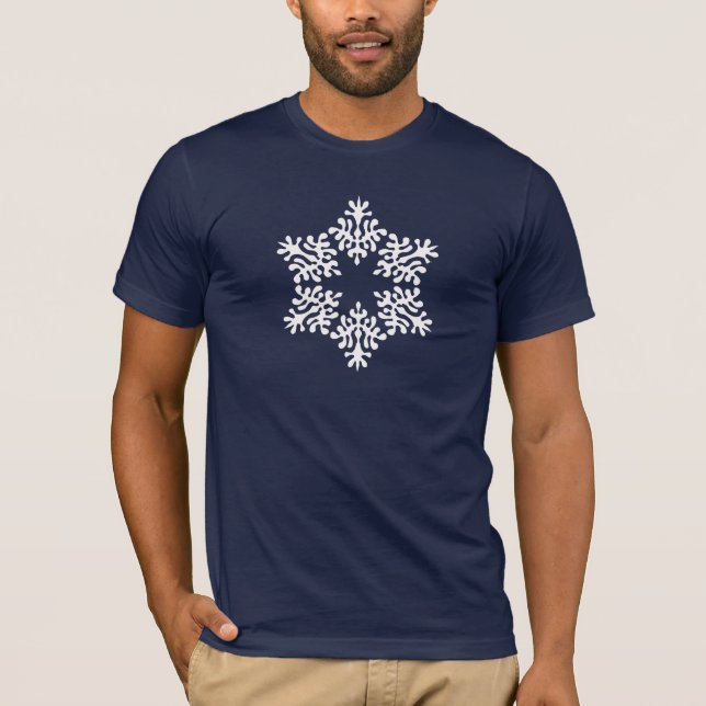 Skandinavård Vit jul Snowflake T-shirt (Framsida)