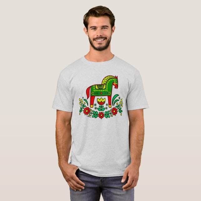 SkandinavDala häst! Tee Shirt (Hel framsida)