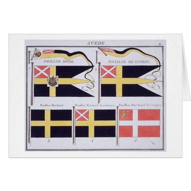 Skandinavet sjunker, från en fransk bok av hälsningskort (Framsidan Horizontal)