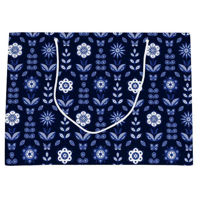 Skandinavian Flowers Butterflies Gift Bag (Framsidan)
