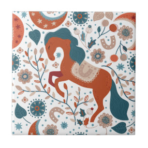 Skandinavian Horse Cute Kakelplatta