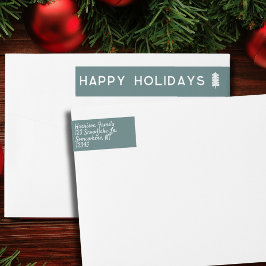 Skandinavian Julgran Address Label Etikettband