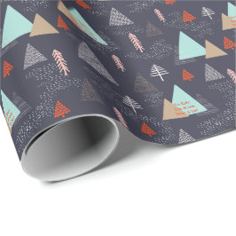 Skandinavian Julgran Doodle Personlig Presentpapper