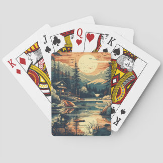 Skandinavian Retro Art Berghem Casinokort