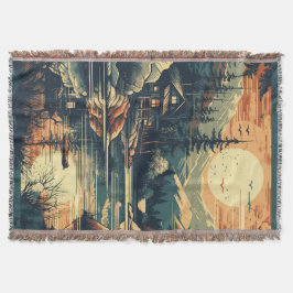 Skandinavian Retro Art Berghem Filt