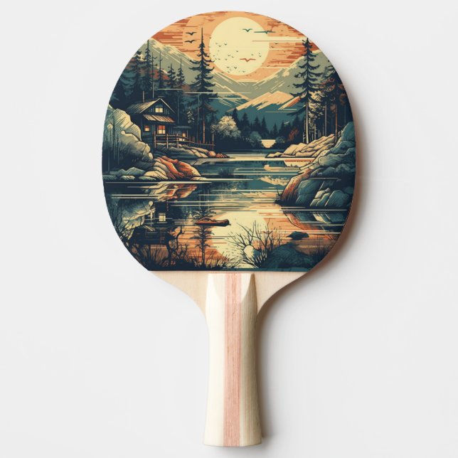 Skandinavian Retro Art Berghem Pingisracket (Framsidan)