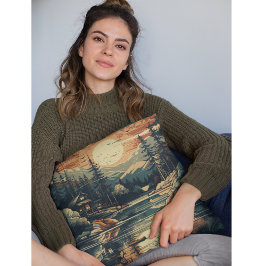 Skandinavian Retro Art Mountain Home Kudde