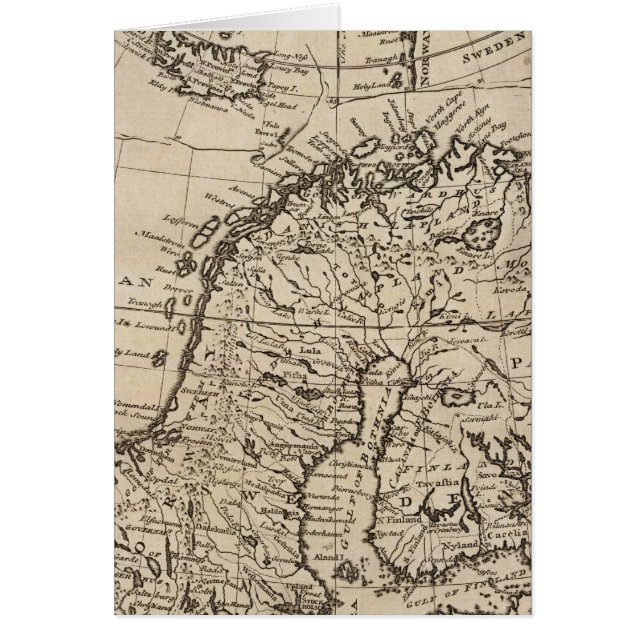 SKANDINAVIEN 4 HÄLSNINGSKORT (Framsidan)