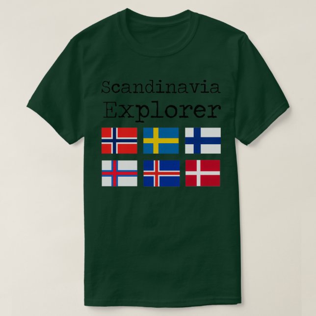 Skandinavien Explorer T Shirt (Design framsida)