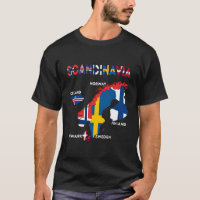 Skandinavien Flagga Nordiska Land Kartor i norra E