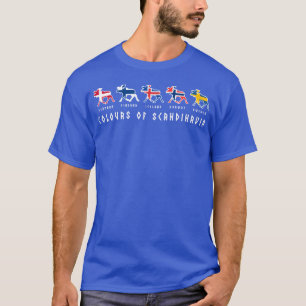 Skandinavien flaggor Älg Färger Sverige vänner T Shirt
