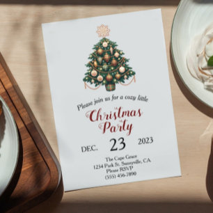 Skandinavien Hygge för julinbjudan i grönt Play  Inbjudningar