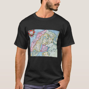 Skandinavien Karta Gerardus Mercator Scandinavian T Shirt