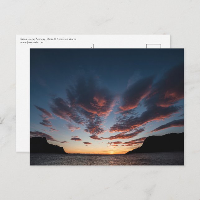 Skandinavien liggande foto vykort (Fram/baksida)