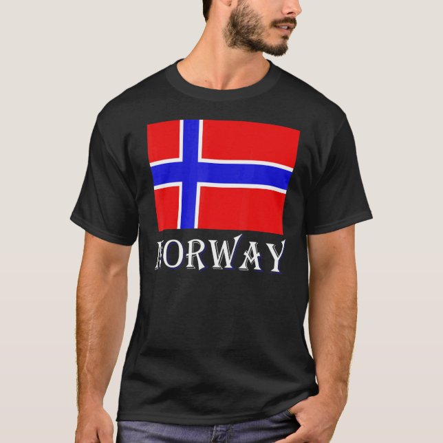 Skandinavien Nordiska Land Norgen T Shirt (Framsida)