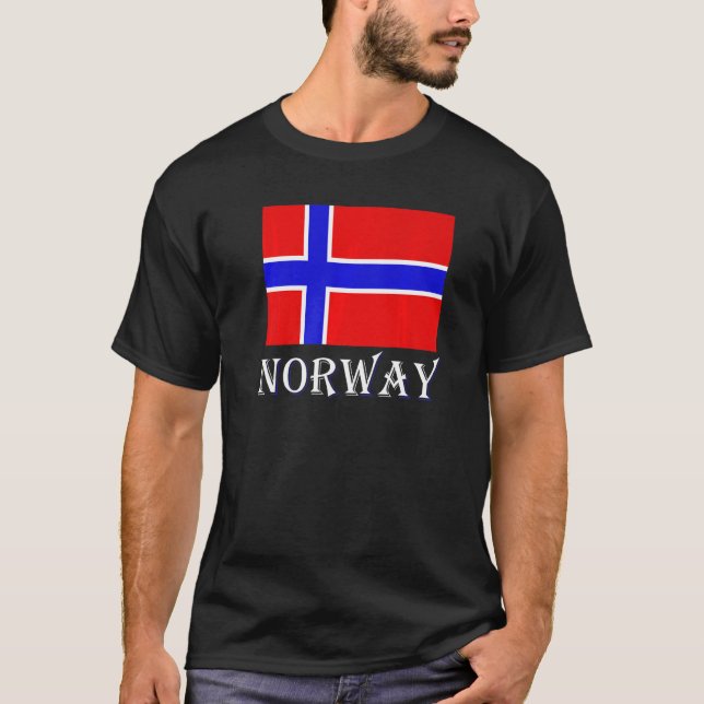 Skandinavien Nordiska Land Norgen T Shirt (Framsida)
