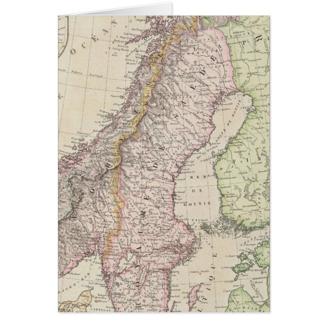 Skandinavien, Sverige Hälsningskort (Framsidan)