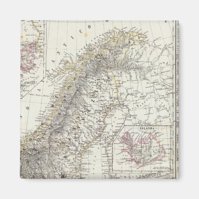 Skandinavien, Sverige, Norge Magnet (Framsidan)