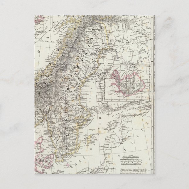 Skandinavien, Sverige, Norge Vykort (Framsida)