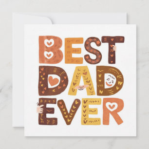 Skandinavisk Bästa Pappa Någonsin Fars Dag Julkort