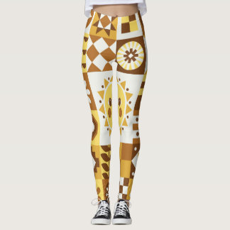 Skandinavisk Blommigt: Abstrakt Vintage Card. Leggings