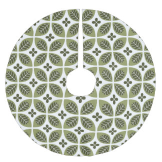 Skandinavisk Blommigt: Sömlös Vintage design. Julgransmatta Borstad Polyester