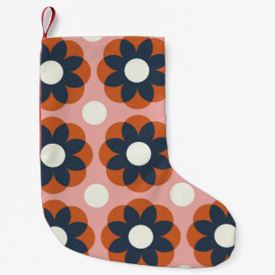 Skandinavisk Blommigt: Vintage Sömlös design Liten Julstrumpa