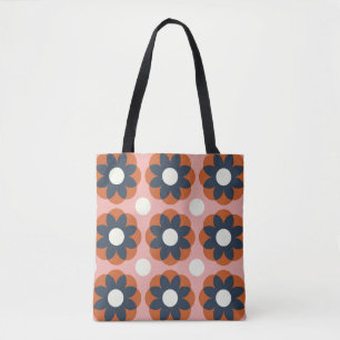 Skandinavisk Blommigt: Vintage Sömlös design Tygkasse