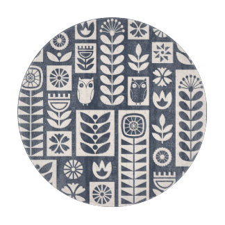 Skandinavisk Blommigt: Vit, blå, minimalistisk.