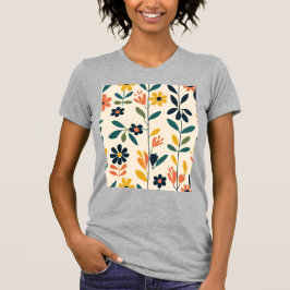 Skandinavisk blomsterharmoni t shirt